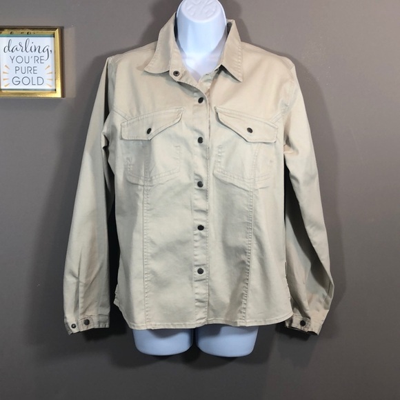 Woolrich Snap Front Tan Shirt/Jacket Medium - Picture 1 of 9